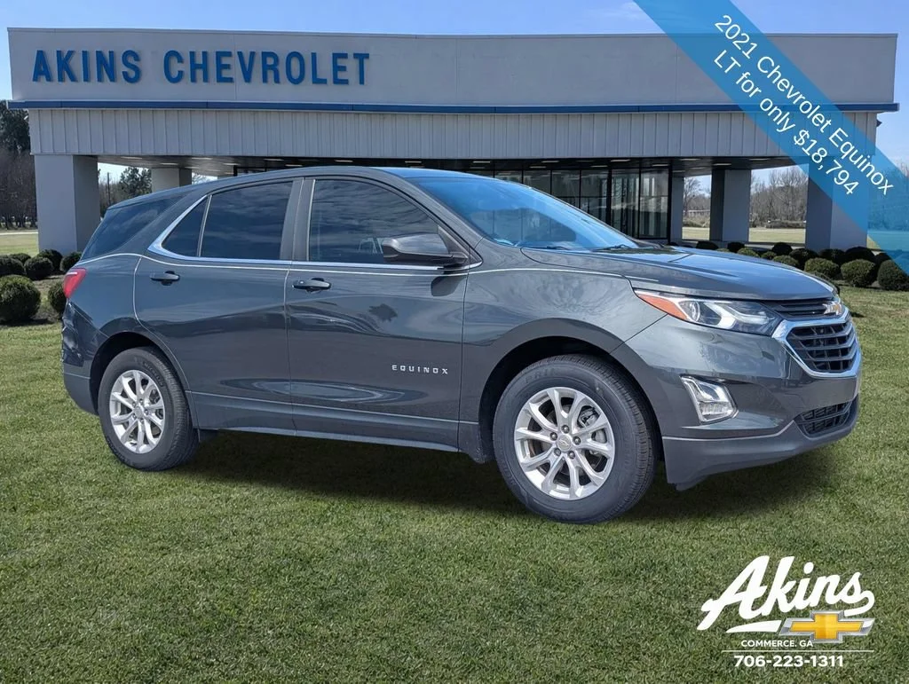 Used 2021 Chevrolet Equinox LT with VIN 3GNAXKEV2ML350584 for sale in Commerce, GA