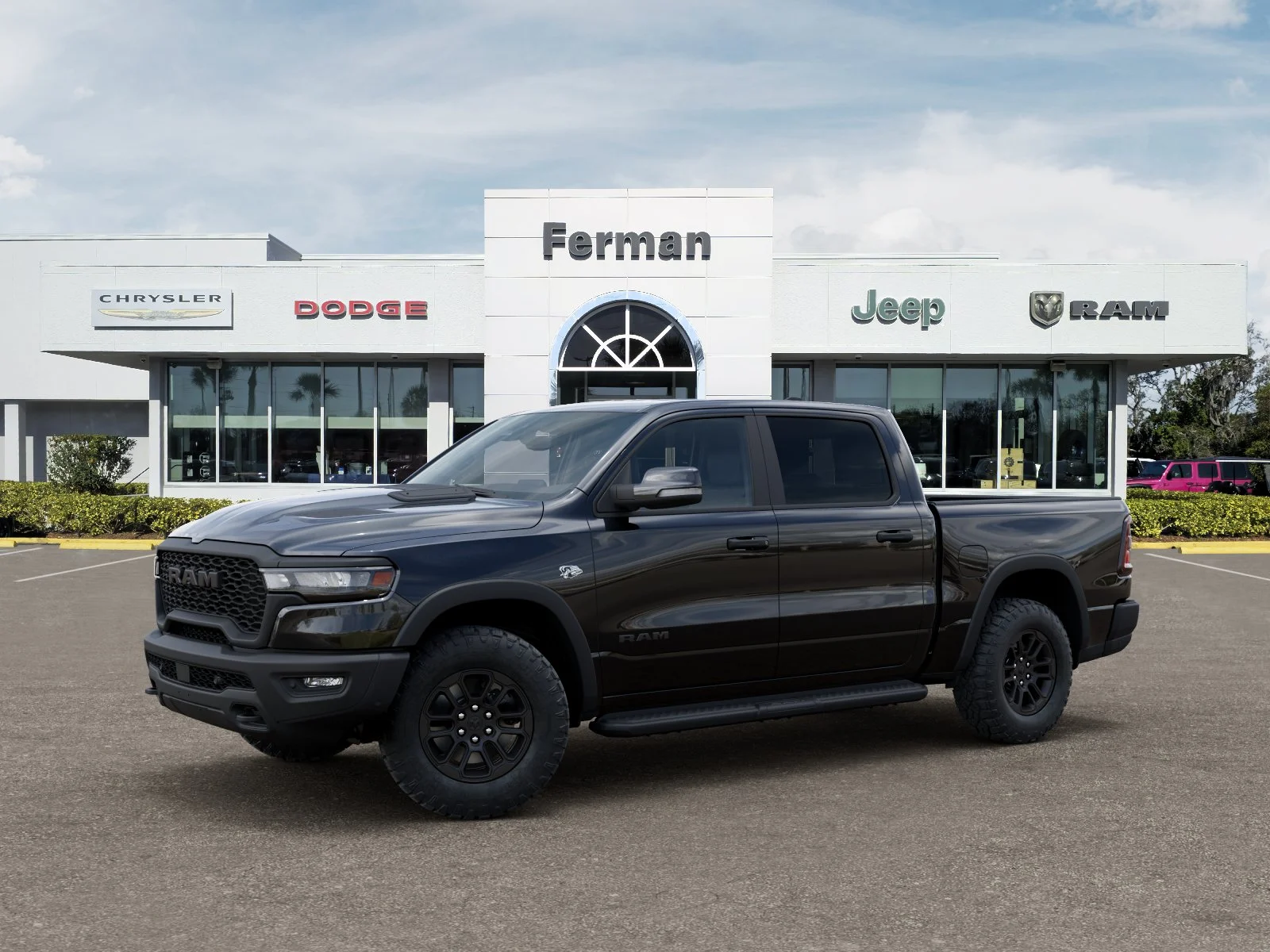 New 2026 Diamond Black Crystal Pearl-Coat Exterior Paint RAM Rebel image 3