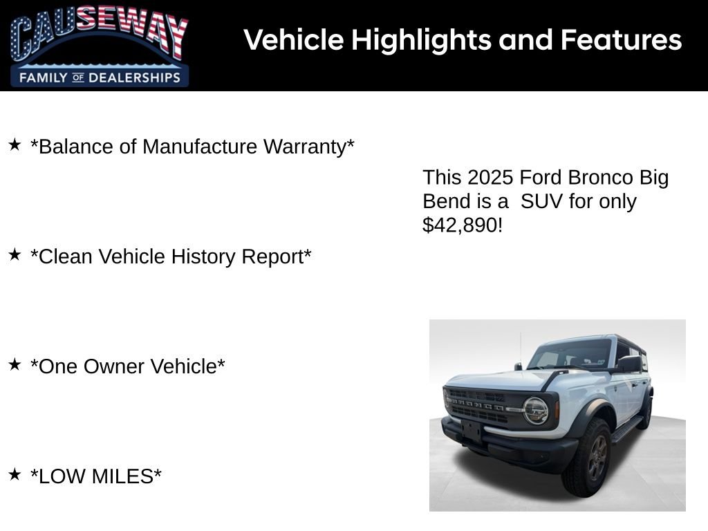 Used 2025 Oxford White Ford Big Bend image 2