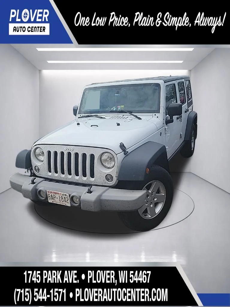 Used 2018 Bright White Clearcoat Jeep Unlimited Sport image 1