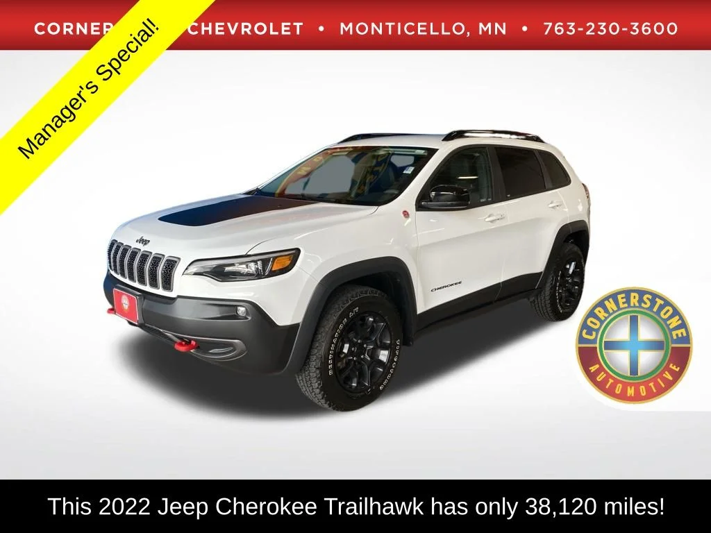 Used 2022 White Jeep Trailhawk image 1
