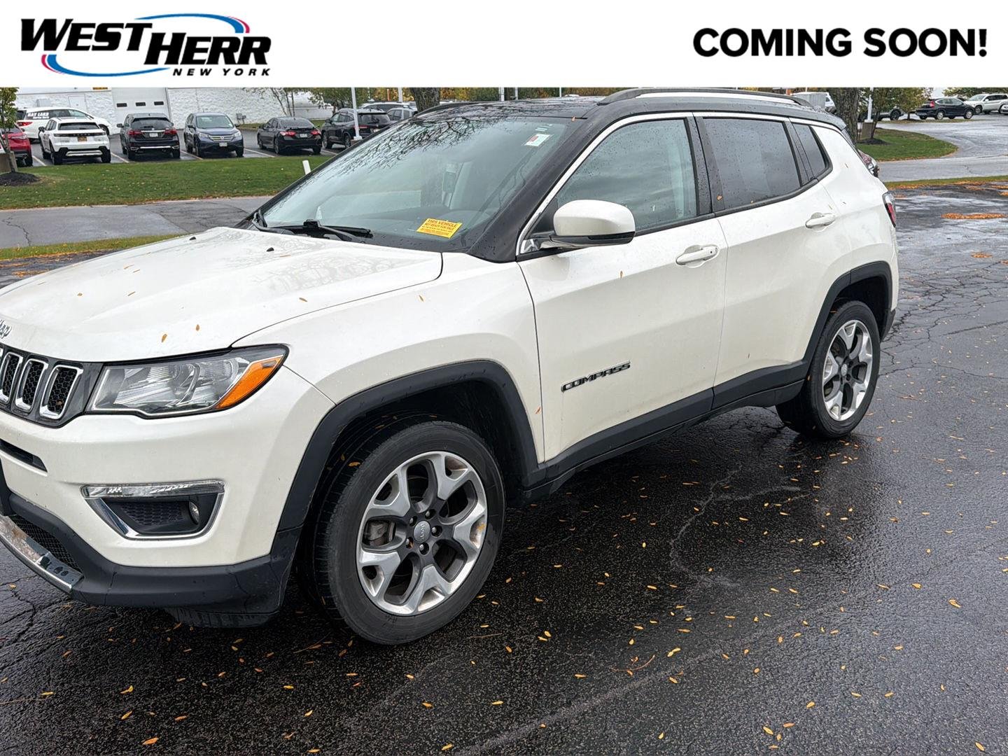 Used 2019 Pearl White Tri-Coat Jeep Limited image 1