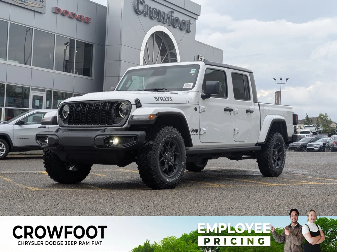 New 2026 White Jeep Willys - - 4x4 - E- Locker Rear Axle - Blk 3-Pc Freedom Top - Heated Seats - Willys Susp & More! image 1
