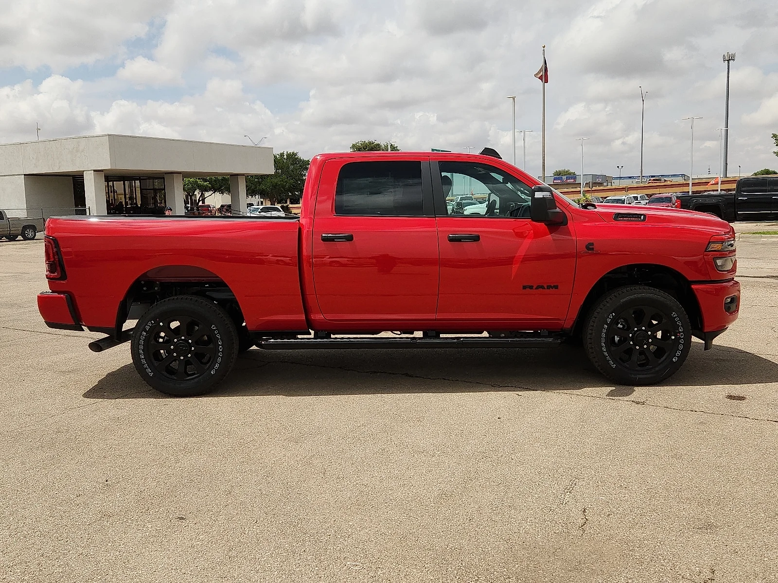 New 2026 Flame Red Clear-Coat  Paint Ram LONE STAR CREW CAB 4X4 6