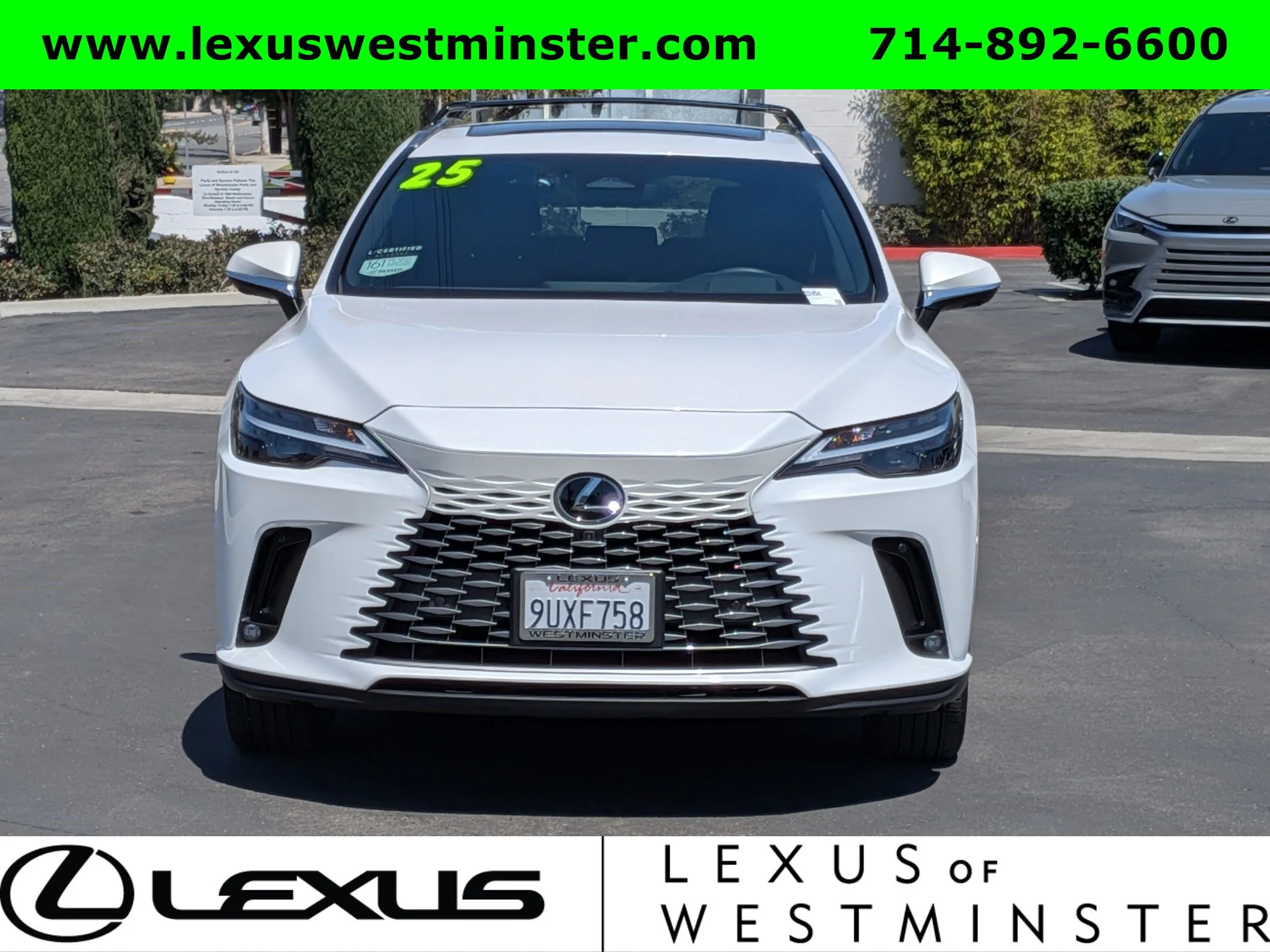 Certified Used 2025 White Lexus RX 350h Premium Plus image 2