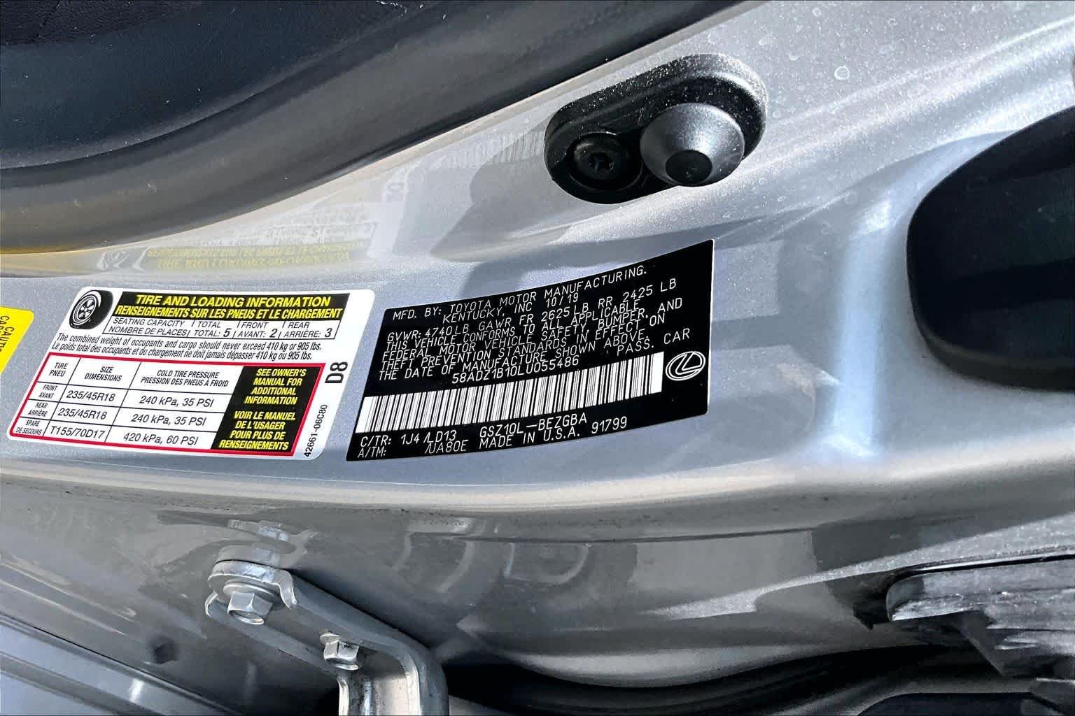 Used 2020 Silver Lining Metallic Lexus  image 35