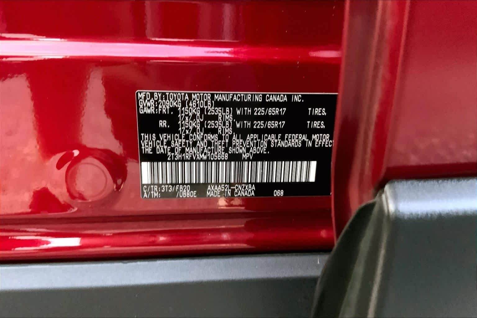 Used 2021 Ruby Flare Pearl Toyota LE image 29