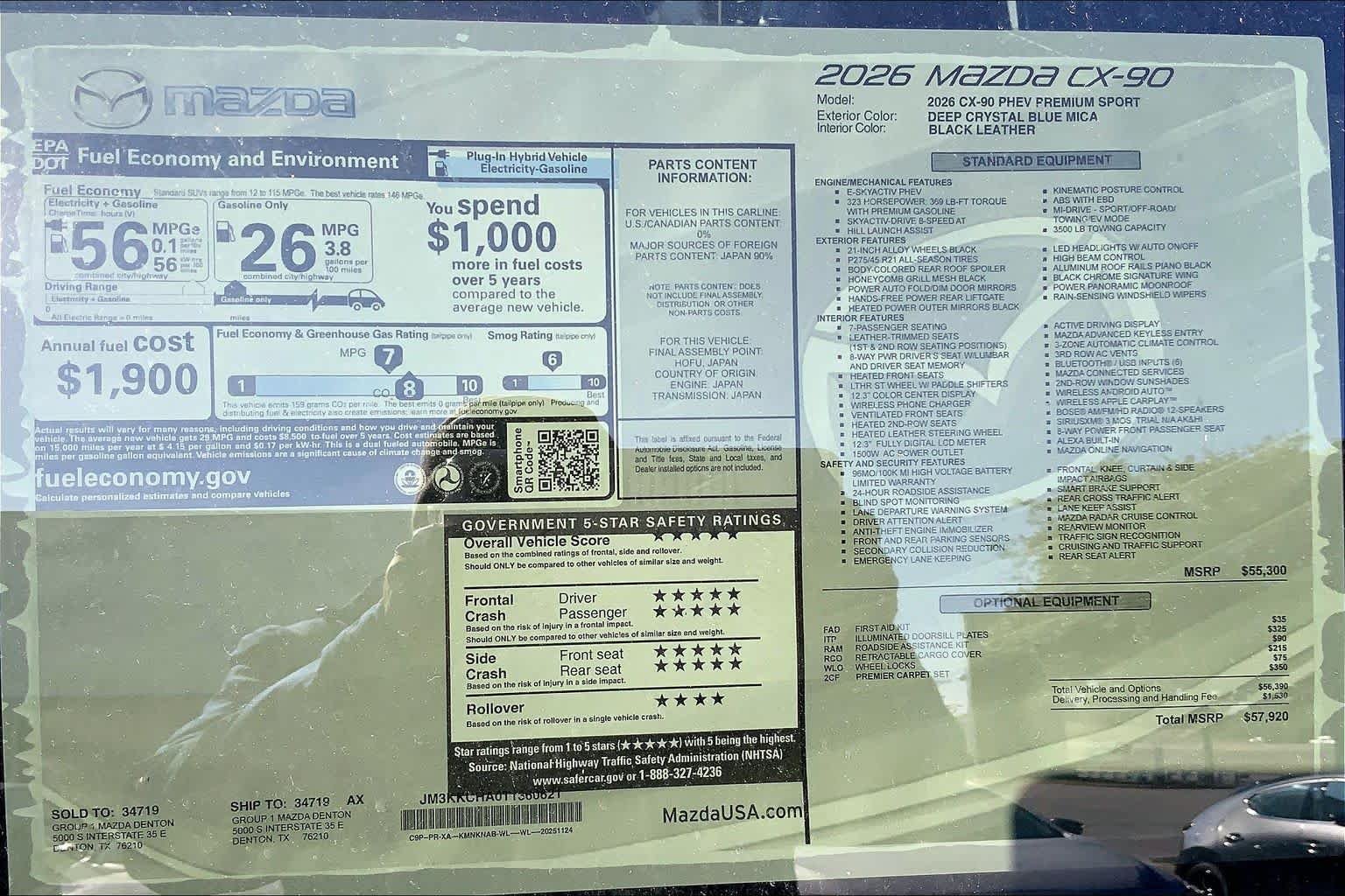 New 2026 Deep Crystal Blue Mica Mazda Premium Sport AWD image 20
