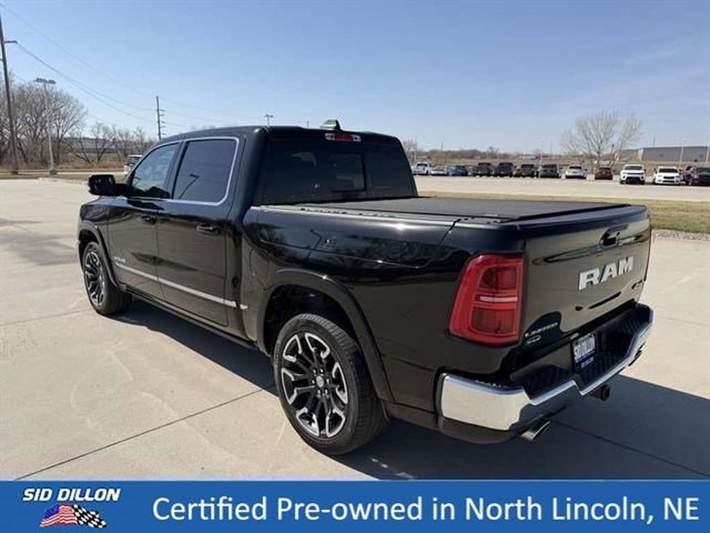 Used 2025 Diamond Black Crystal Pearl Coat Ram Limited Longhorn image 7