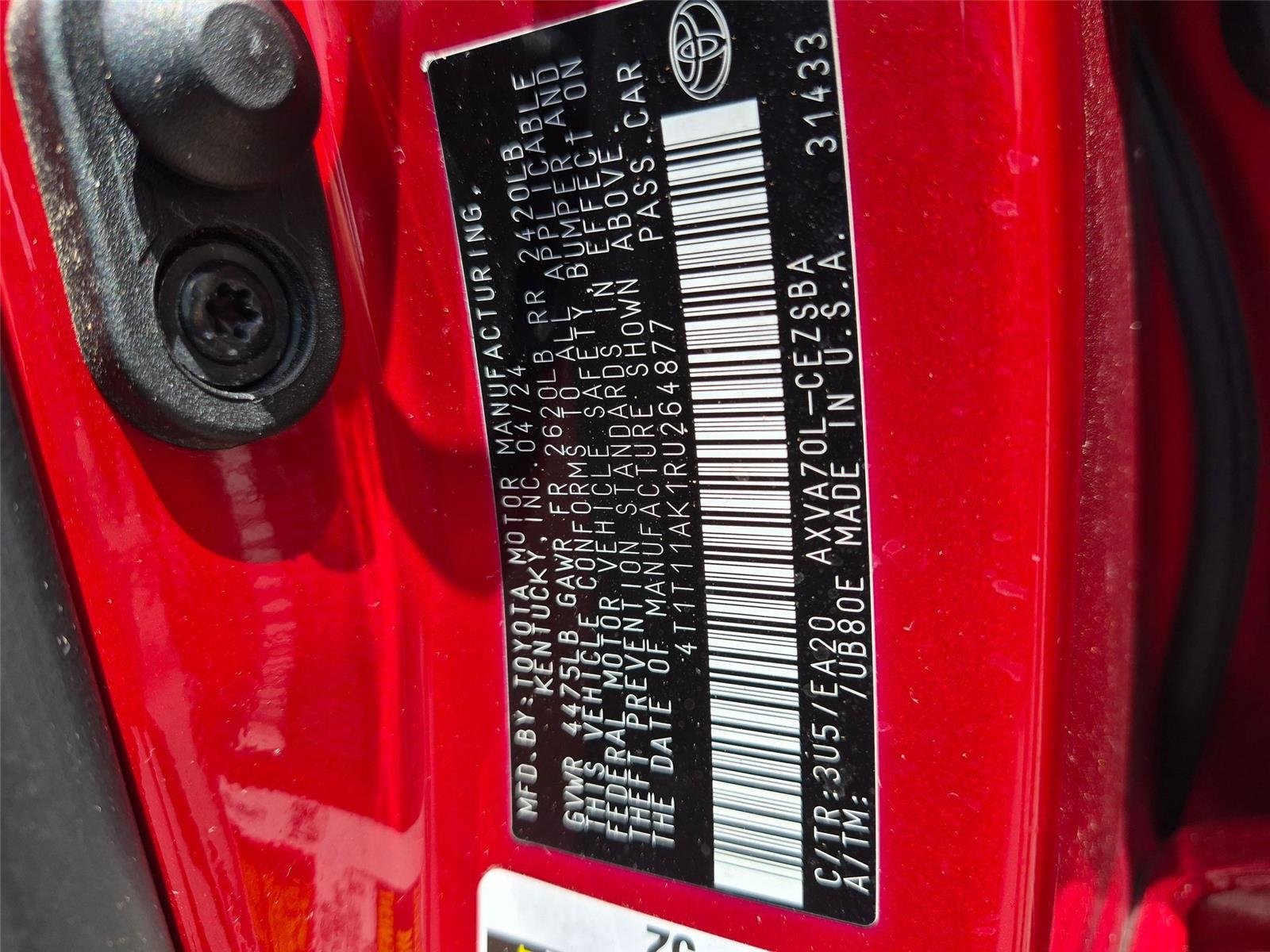 Used 2024 Supersonic Red Toyota SE image 38