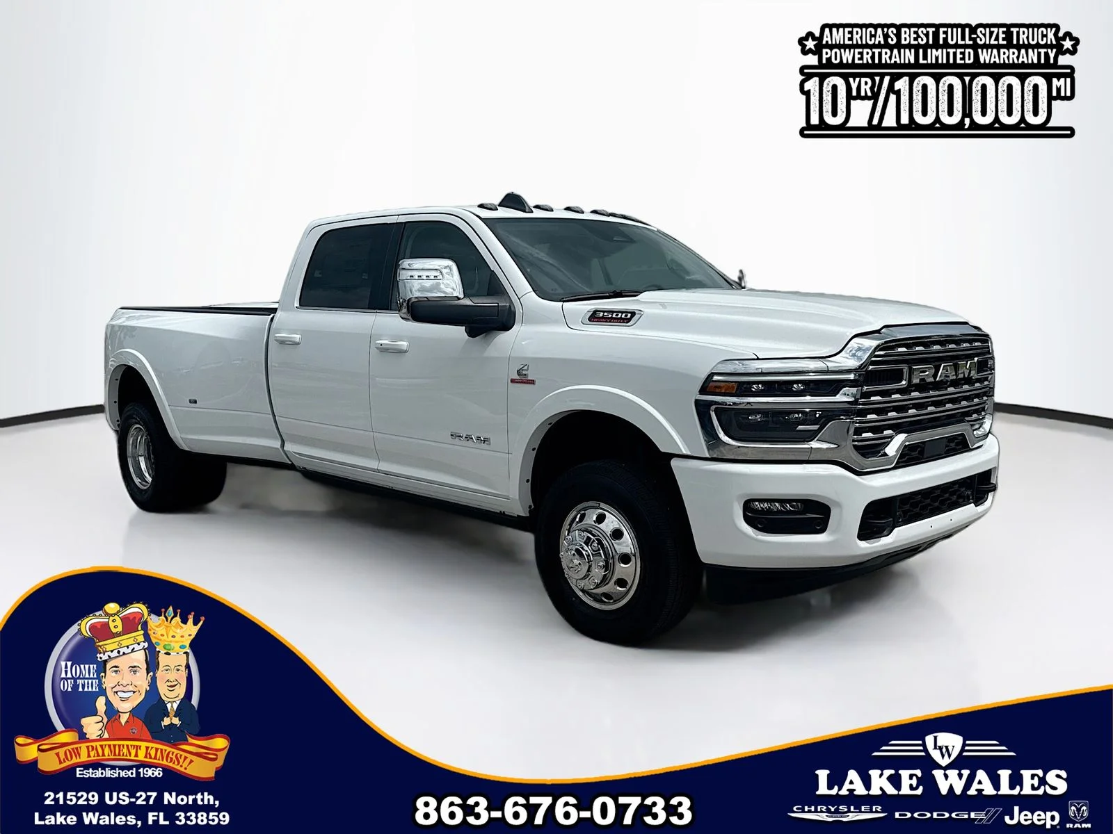 New 2026 Bright White Clear-Coat Exterior Paint RAM Longhorn image 1