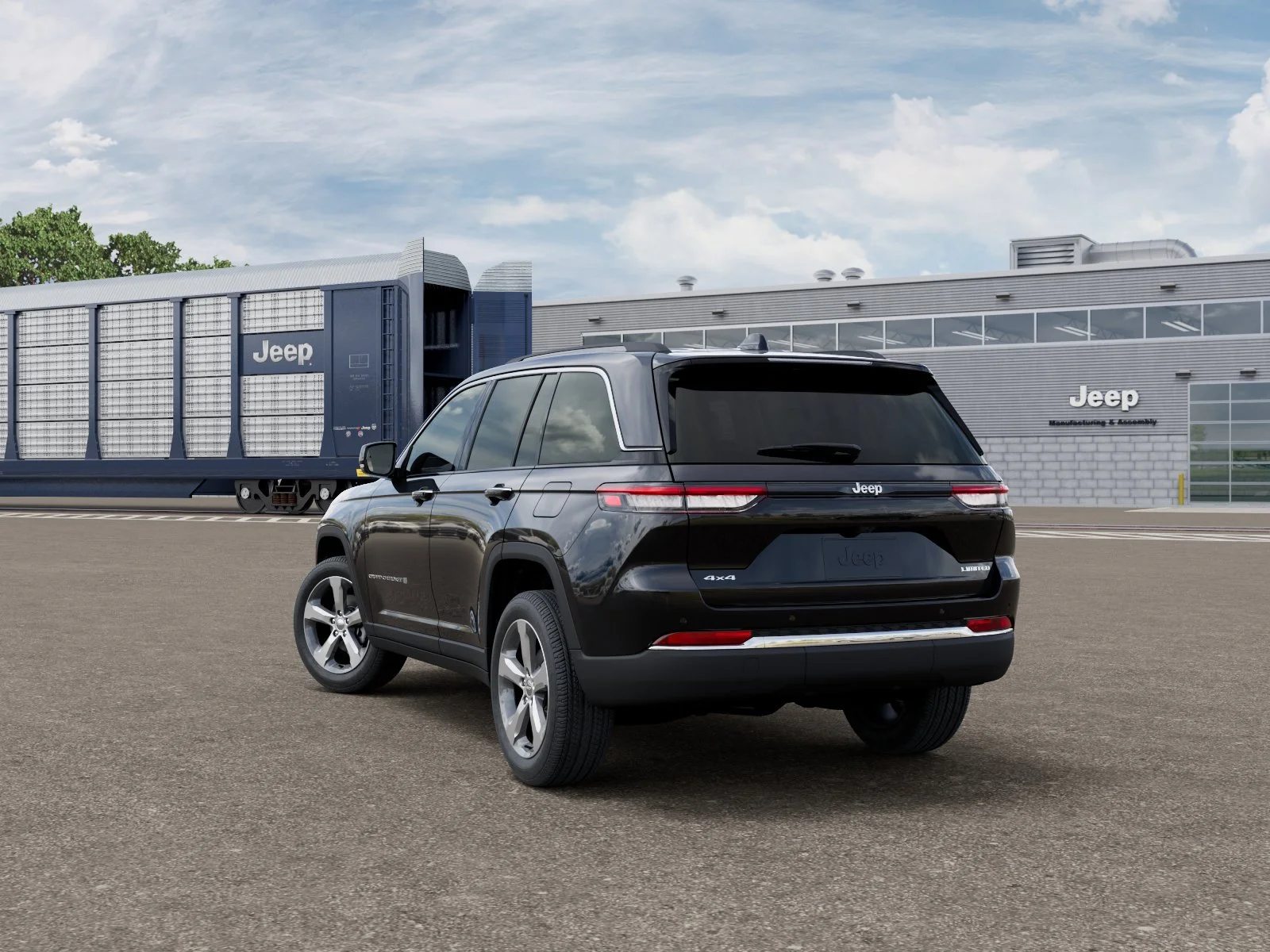 New 2026 Diamond Black Crystal Pearlcoat Jeep Limited image 3