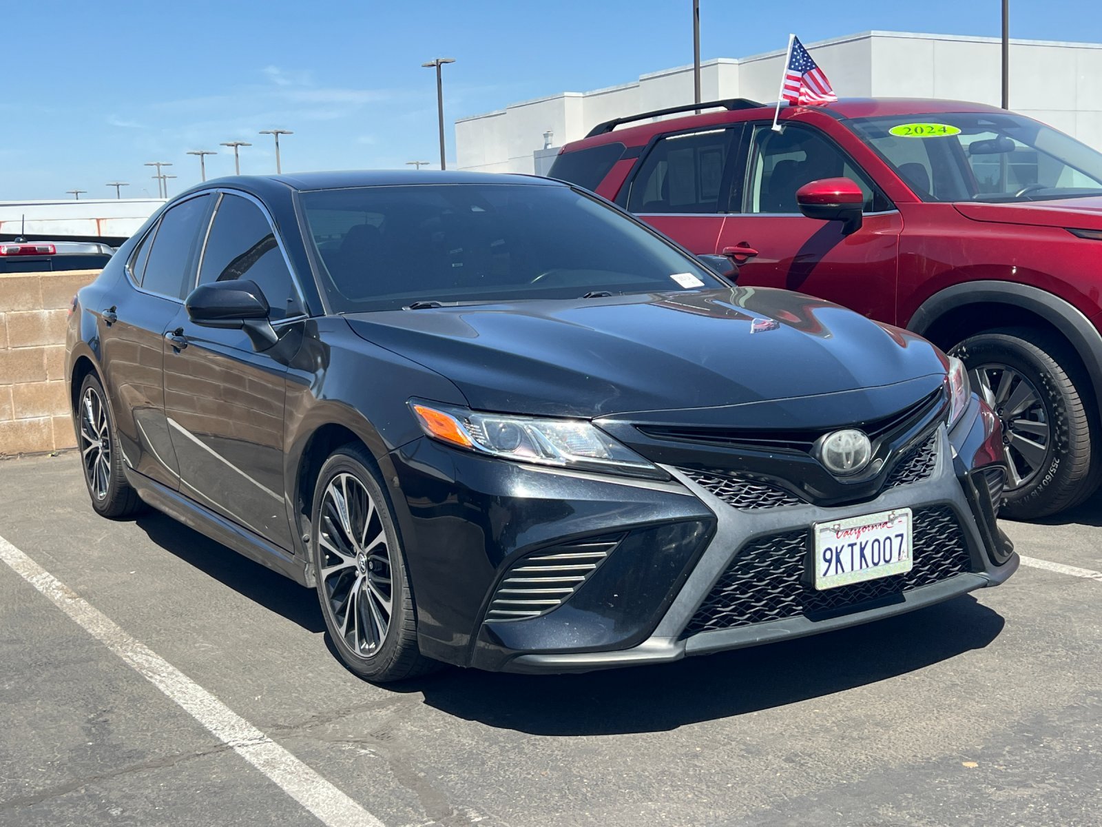 Used 2020 Black Toyota SE image 2