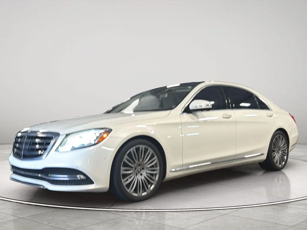 Used 2019 designo Diamond White Mercedes-Benz S 450V image 1