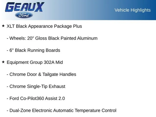 Used 2025 Agate Black Metallic Ford XLT image 28
