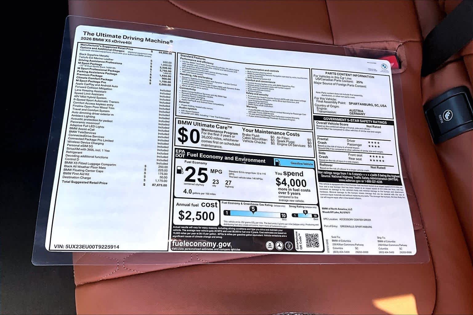 New 2026 Black Sapphire Metallic BMW xDrive40i image 19