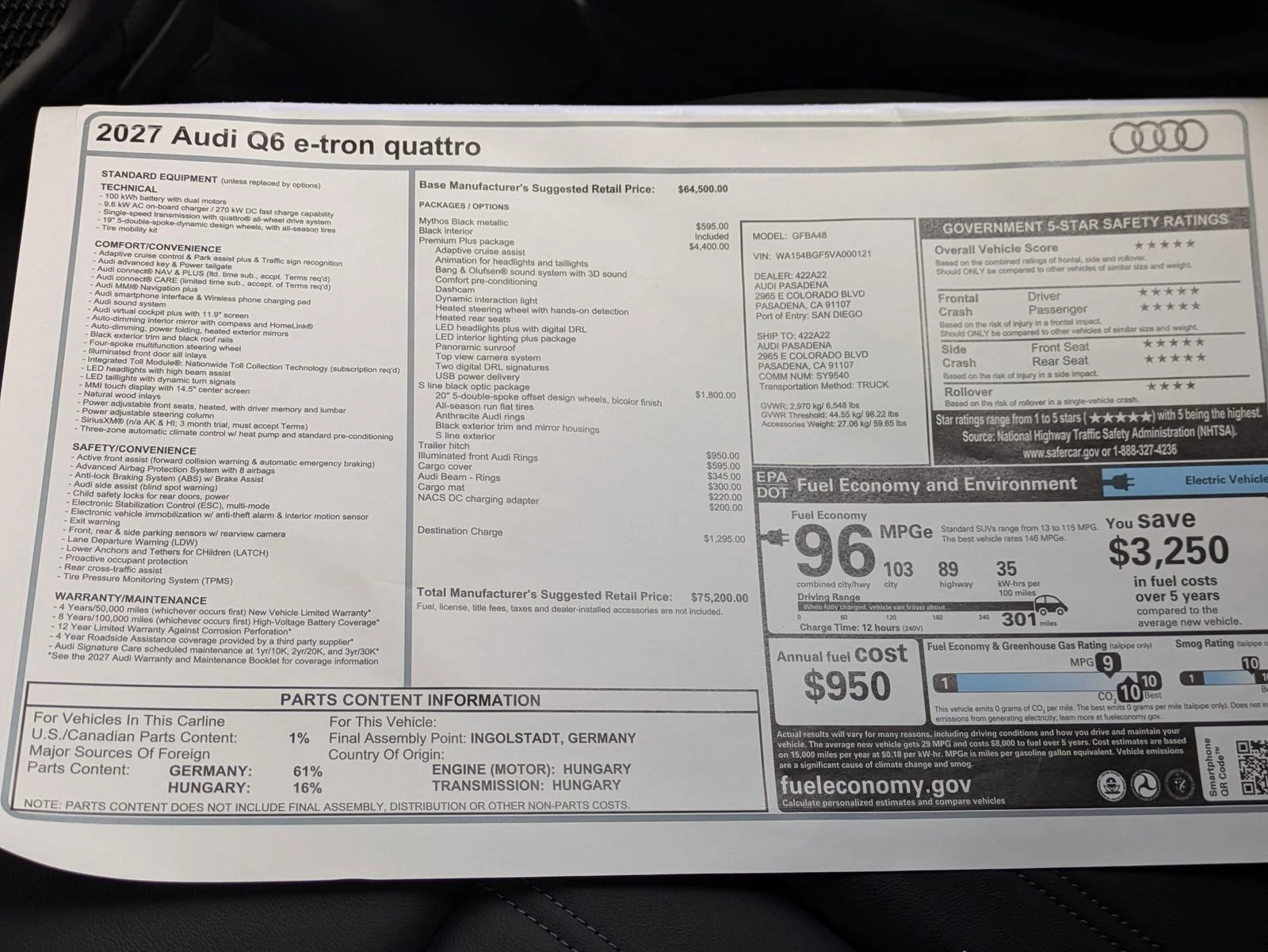 New 2027 Black Audi Premium Plus image 18