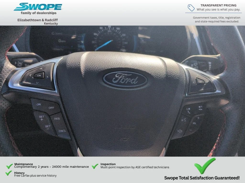Used 2024 Star White Metallic Tri-Coat Ford ST-Line image 17