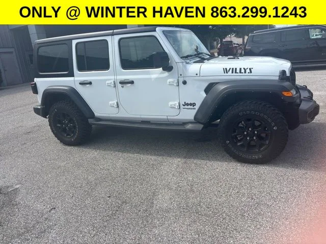 Used 2021 White Jeep Unlimited Willys image 2