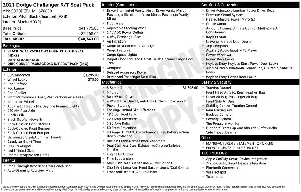 Used 2021 Black Dodge R/T Scat Pack image 17