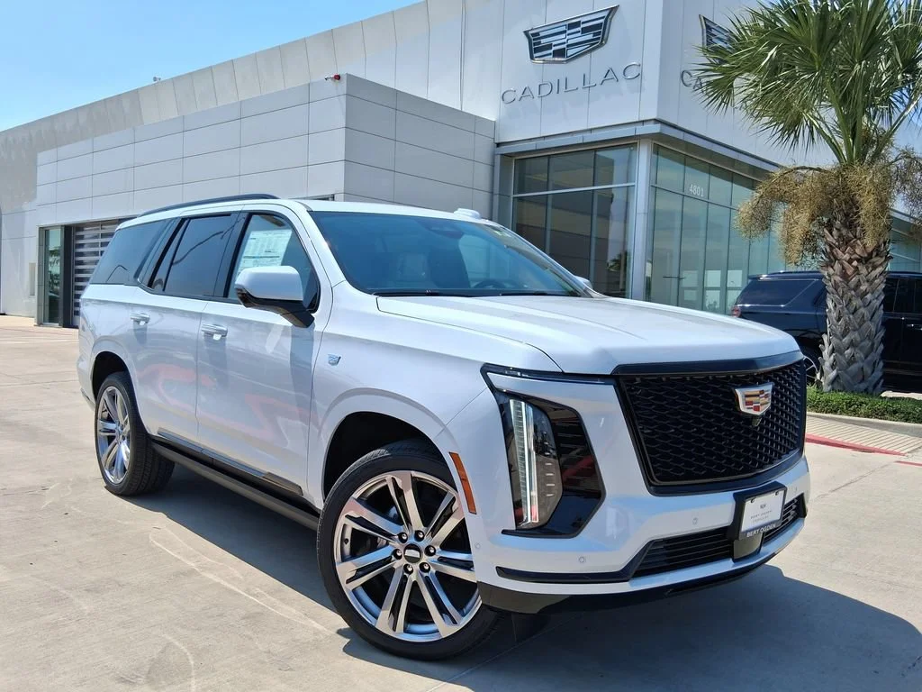 New 2026 Vibrant White Tricoat Cadillac Platinum Sport image 1