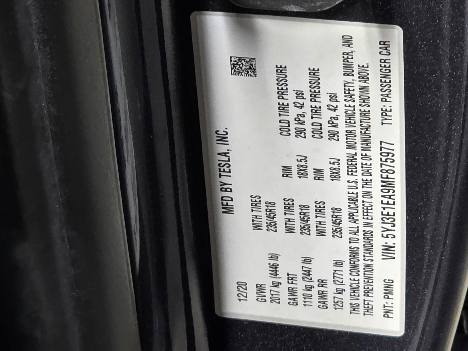Used 2021 Solid Black Tesla Standard Range Plus image 22