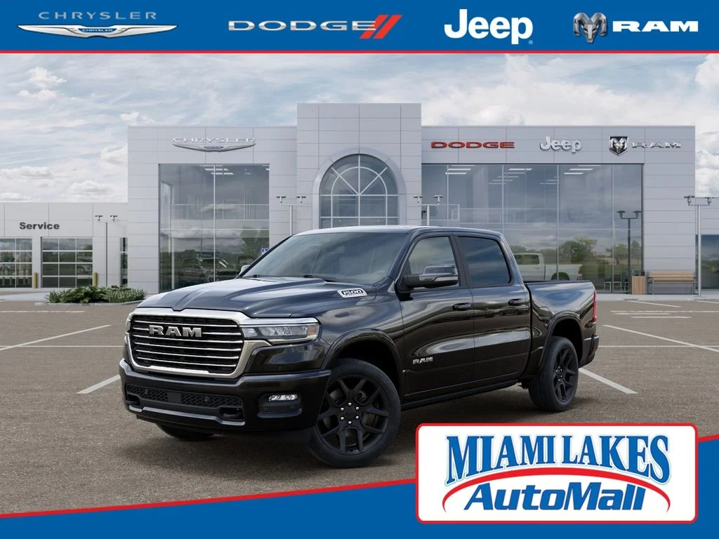 New 2026 Diamond Black Crystal Pearl-Coat Exterior Paint RAM Laramie image 1