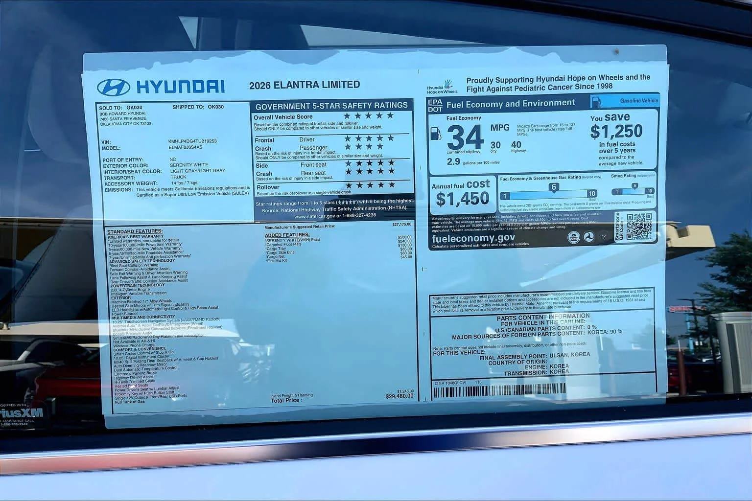 New 2026 Serenity White Hyundai Limited image 18