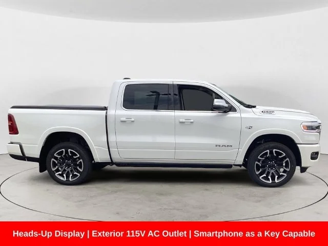 New 2026 Ivory White Tri-Coat Pearlcoat Ram LIMITED LONGHORN CREW CAB 4X4 5