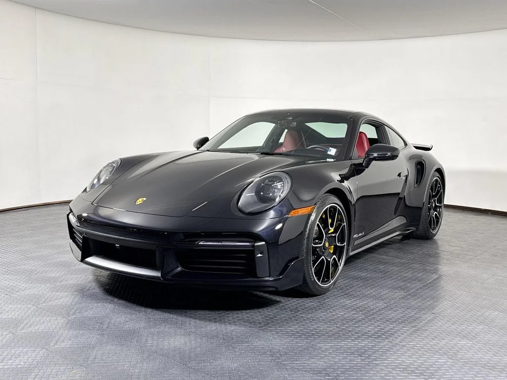 Used 2021 Jet Black Porsche Turbo S image 1