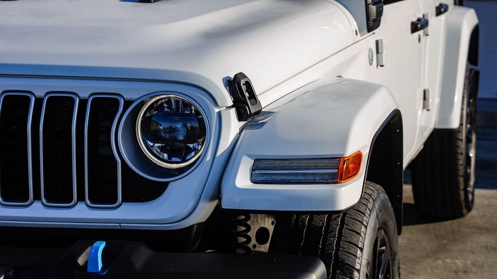 Used 2024 Bright White Clearcoat Jeep Sahara 4xe image 5