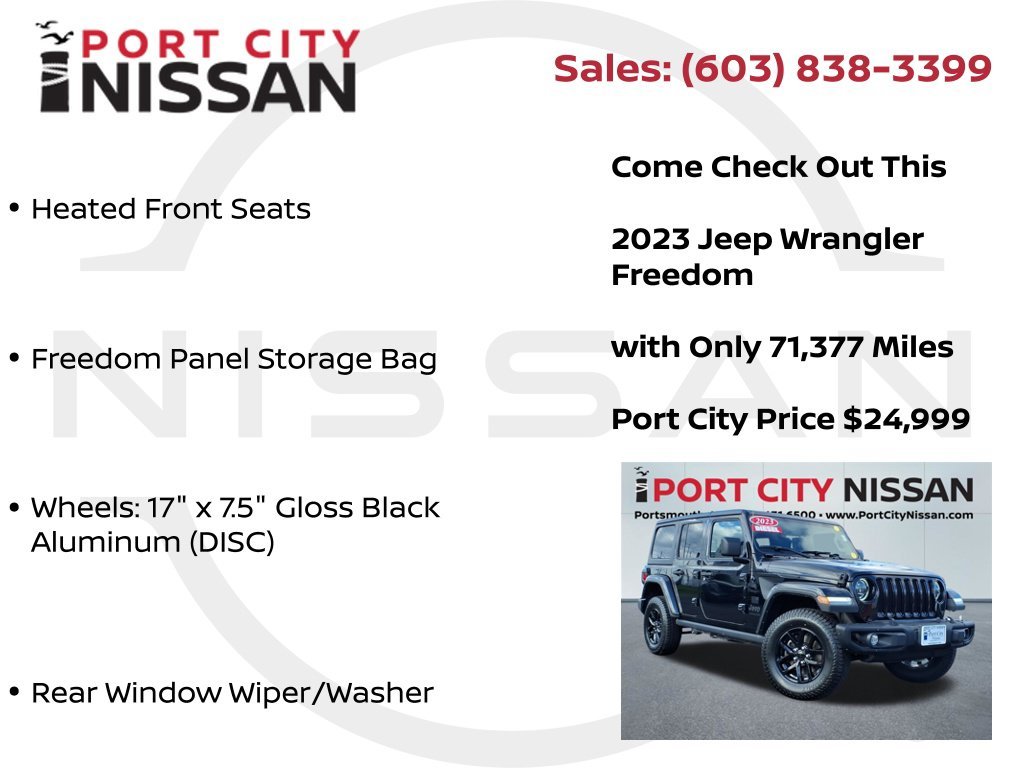 Used 2023 Black Clearcoat Jeep Sport S freedom edition *diesel w/$19,865 in factory options!*  image 33