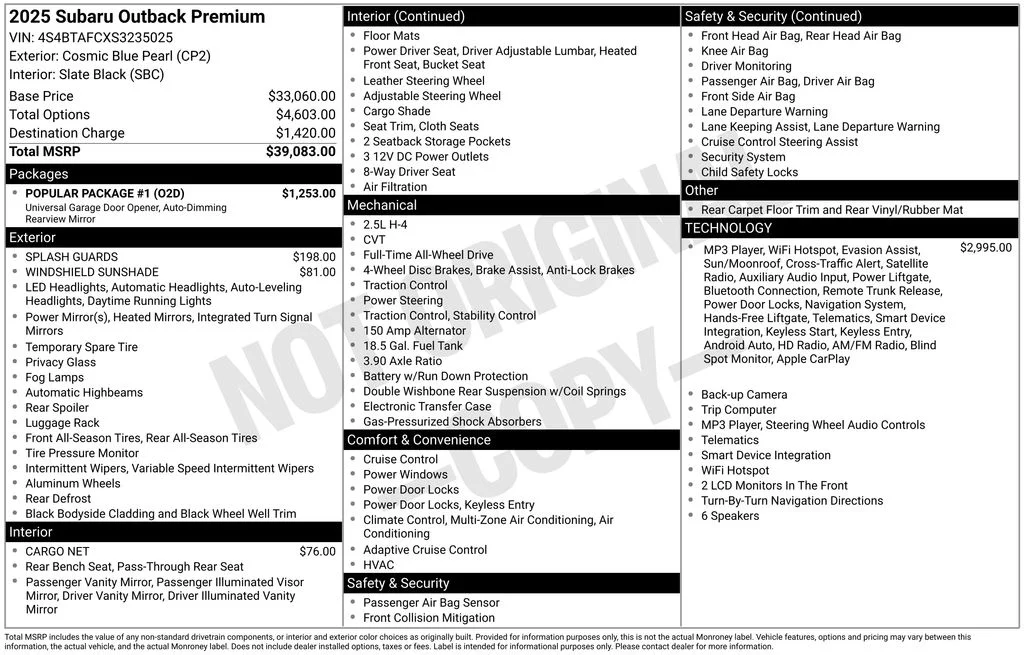 Certified Used 2025 Blue Subaru Premium image 46