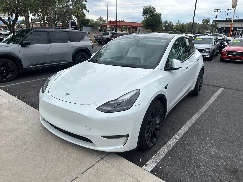 Used 2022 White Tesla Performance image 11