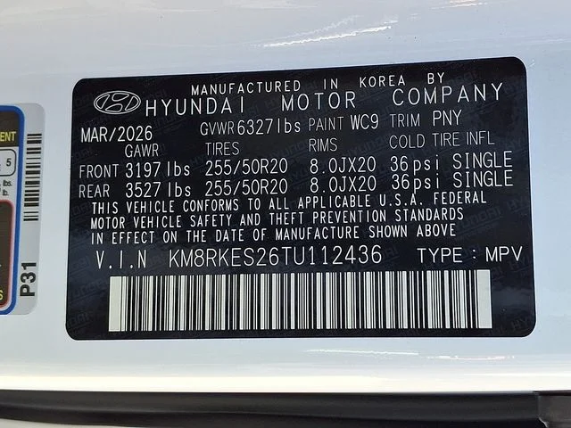 New 2026 White Hyundai Limited image 17