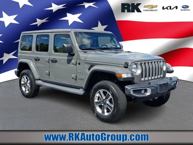 Used 2018 Gray Jeep Unlimited Sahara image 1