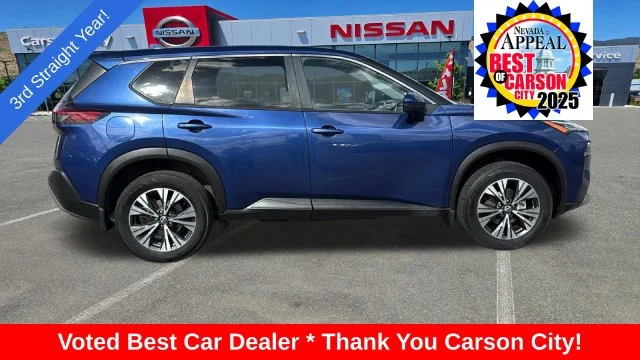 Certified Used 2023 Blue Nissan SV image 2