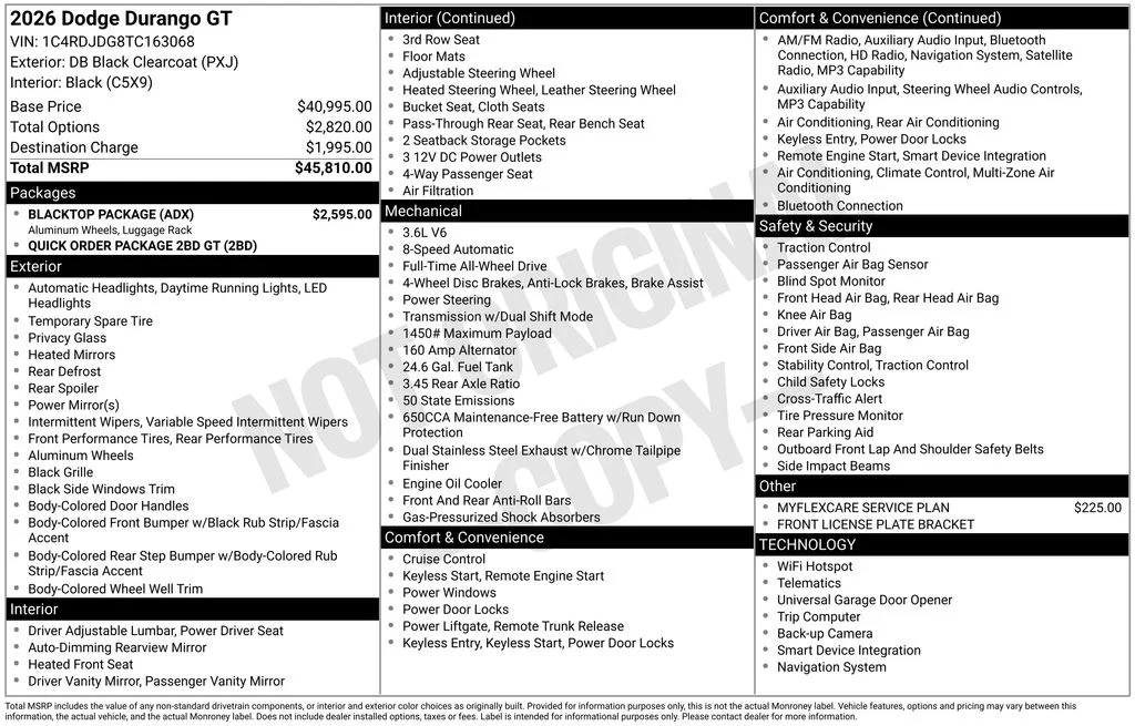 Used 2026 Black Dodge GT image 6