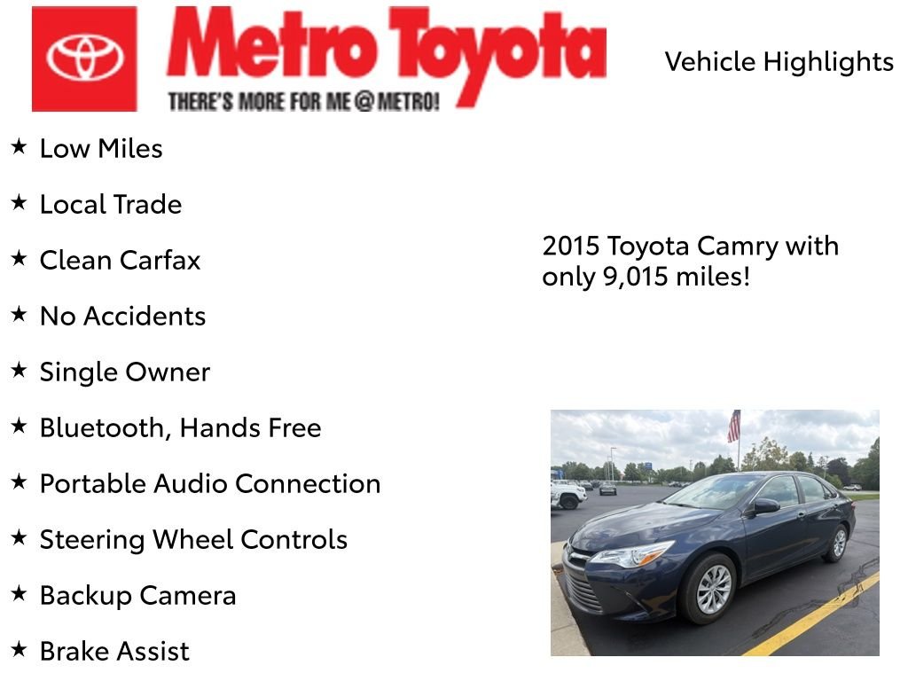 Used 2015 Blue Toyota LE image 7