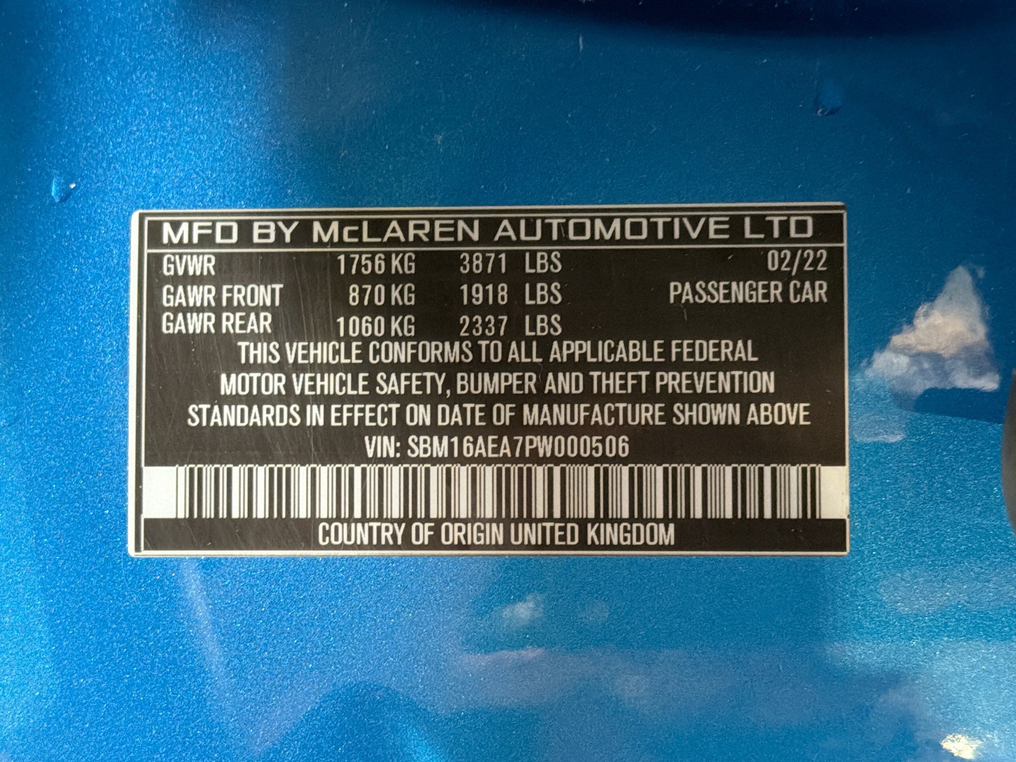Used 2023 Ludus Blue McLaren Performance image 39