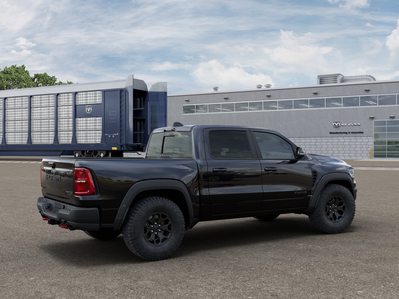 New 2027 Diamond Black Crystal Pearl-Coat Exterior Paint RAM TRX image 2