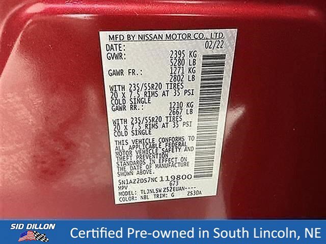 Certified Used 2022 Scarlet Ember Tintcoat Nissan Platinum image 15