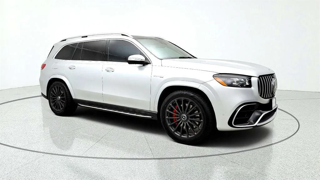 Used 2021 Iridium Silver Metallic Mercedes-Benz AMG® GLS 63 4MATIC+ SUV w/ Carbon Fiber Trim & Captain