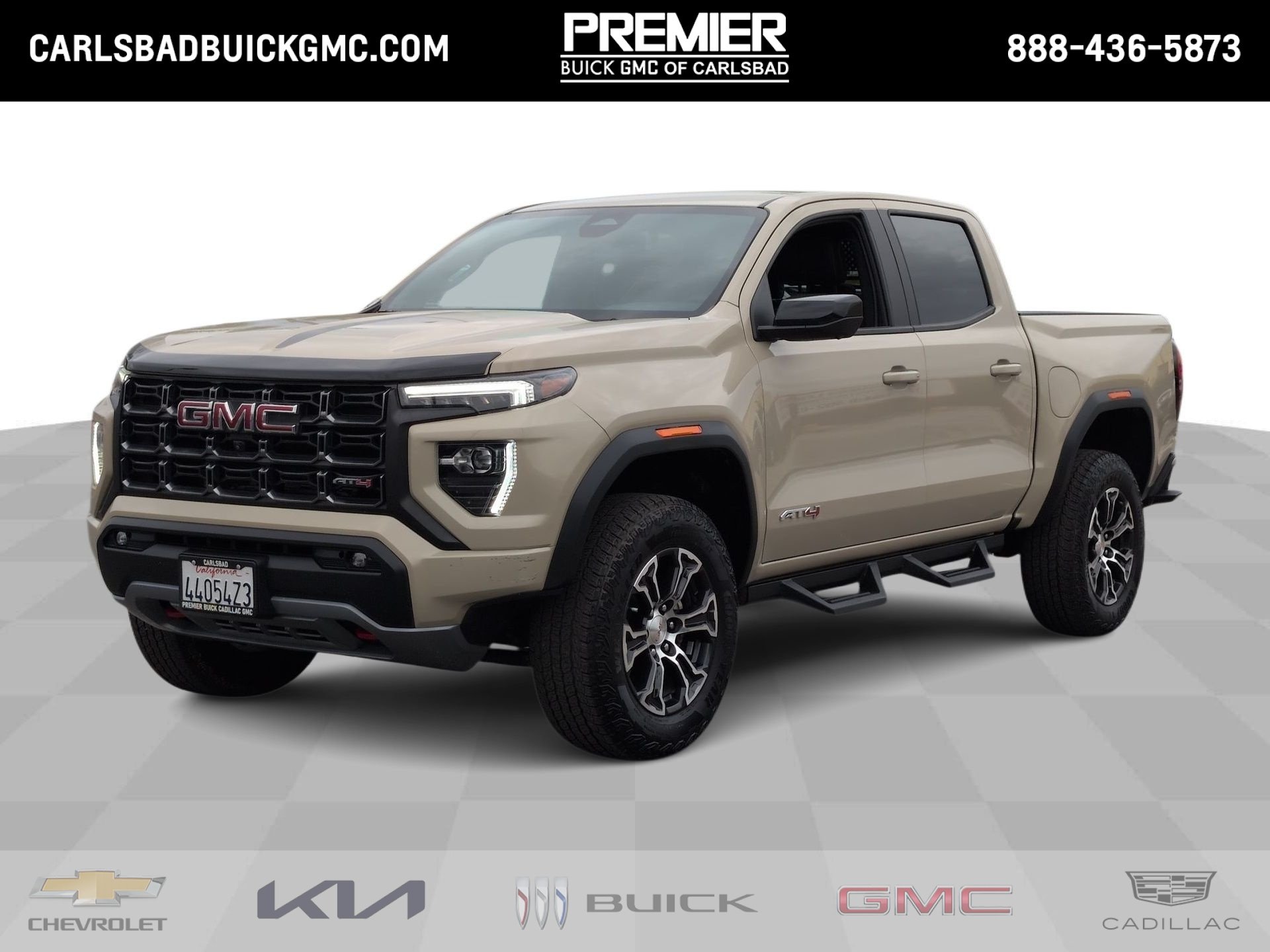 Desert Sand Metallic 2024 GMC Canyon AT4 Crew Cab 4WD Pickup Truck Four-Wheel Drive