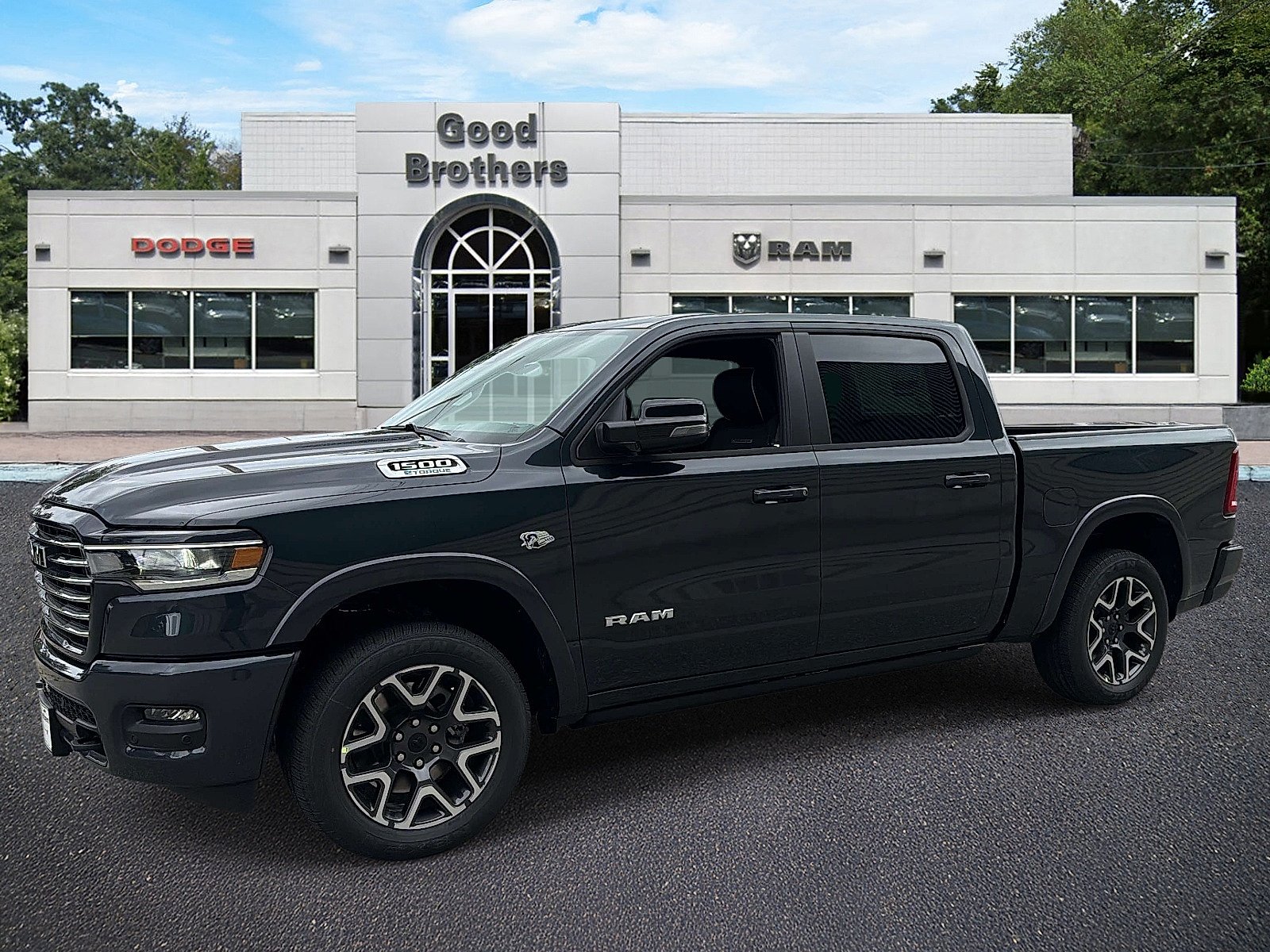 New 2027 Forged Blue Metallic Exterior Paint RAM Laramie Crew Cab 4x4 5