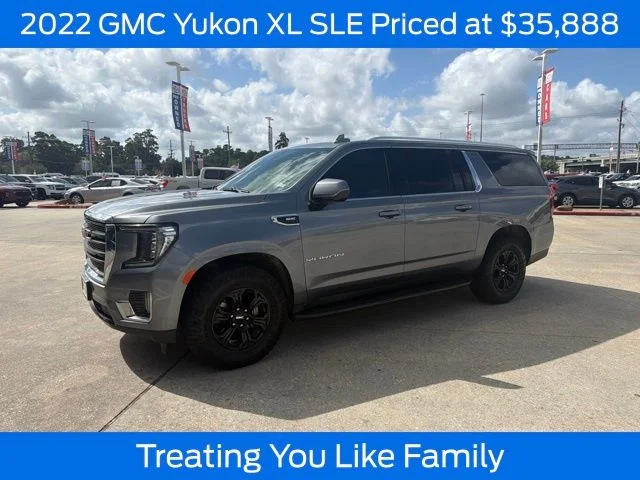 Certified Used 2022 Satin Steel Metallic GMC SLE image 1