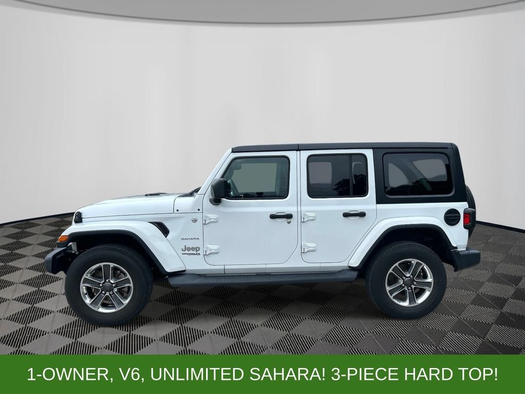 Used 2018 White Jeep Unlimited Sahara image 2