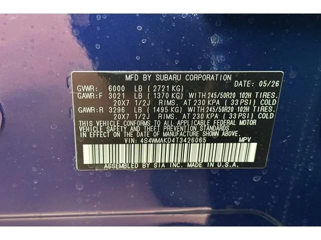 New 2026 SAPPHIRE BLUE PEARL Subaru Touring 7-Passenger image 38