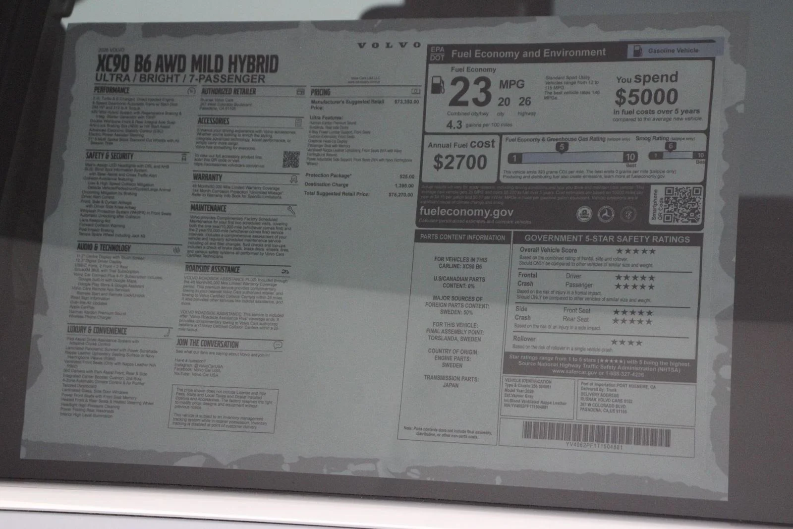 New 2026 Gray Volvo B6 Ultra image 18