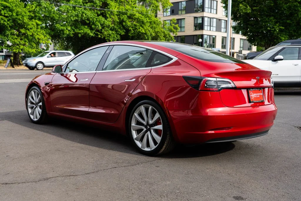 Used 2018 Red Tesla Performance image 4